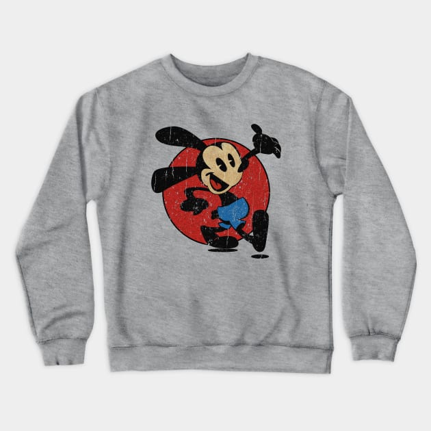 Vintage Oswald The Lucky Rabbit Keep Walking 1927 Crewneck Sweatshirt by Mirrorfor.Art